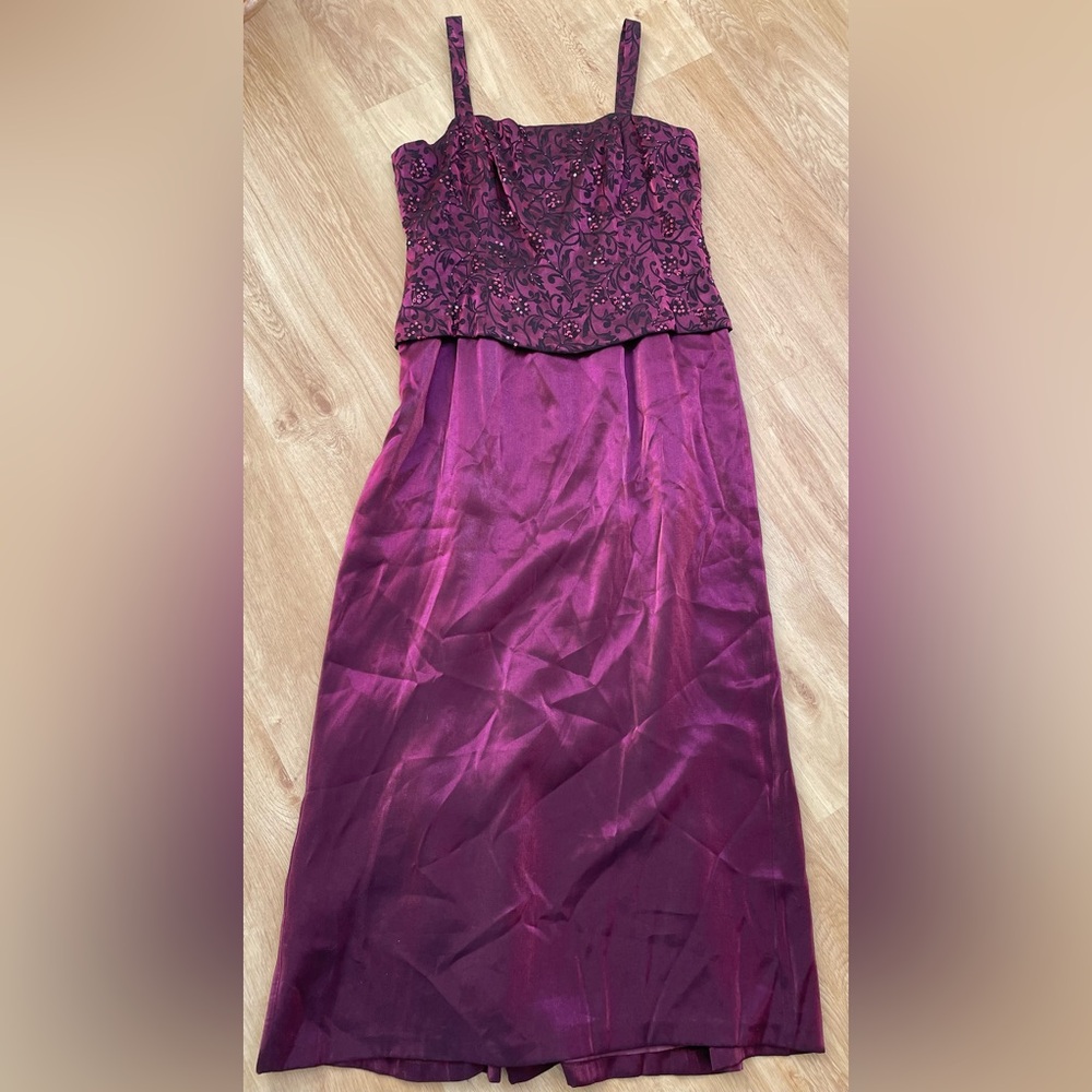 NWT beaded dress open jacket new Alex Evenings size 18 mother of bride $180 - Picture 5 of 12